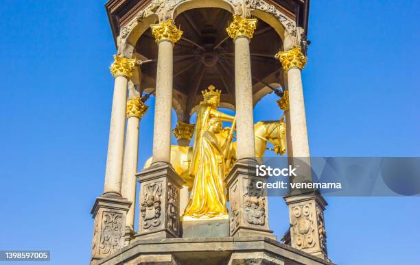 Magdeburger Reiter Monument Horseman In Gold In Magdeburg Stock Photo - Download Image Now