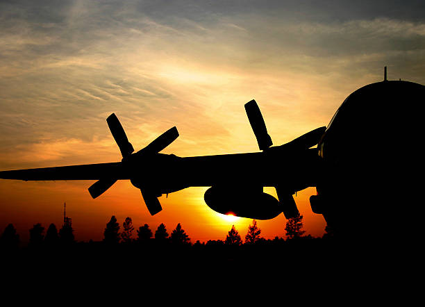 istock C-130H Hercules sunrise 139859824