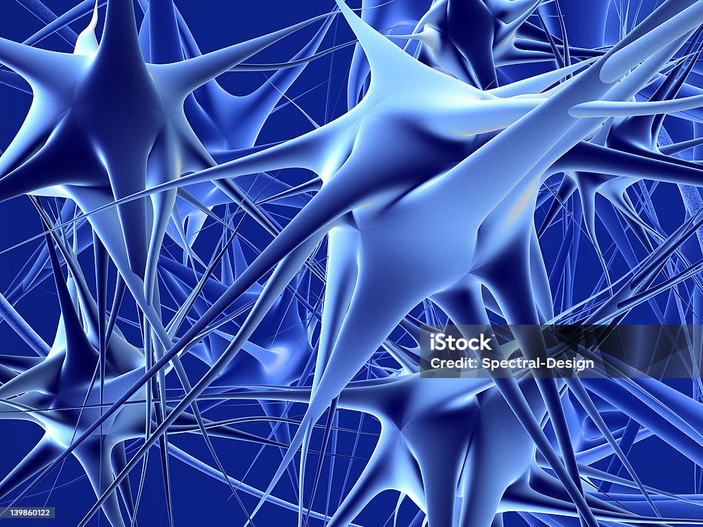 Neuroni rete - Foto stock royalty-free di Affollato