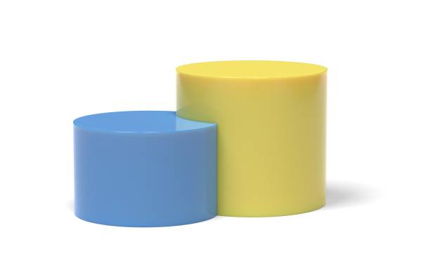 istock Empty product podiums on white background with clipping path 1398601673