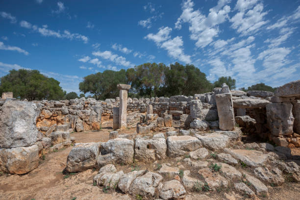 Torre en Galmes Talayotic settlement. This town developed from the start of the Talayotic era, 1400 BC, and expanded until the end of the Roma Occupation