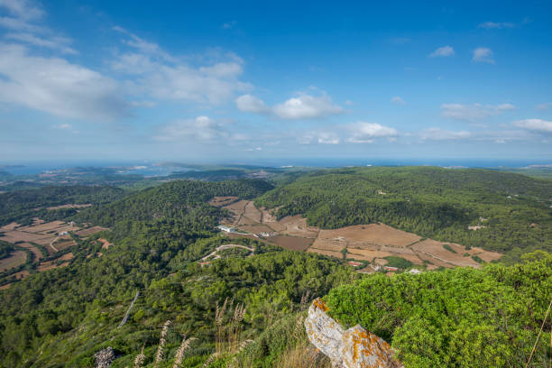 Panoramic views of the Menorcan countryside stock photo