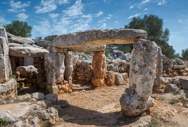 Torre en Galmes Talayotic settlement. This town developed from the start of the Talayotic era, 1400 BC, and expanded until the end of the Roma Occupation