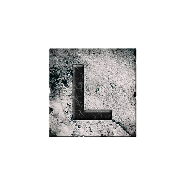 istock Letter L. Alphabet on stone blocks. Isolated on white background. Education. 1398604017
