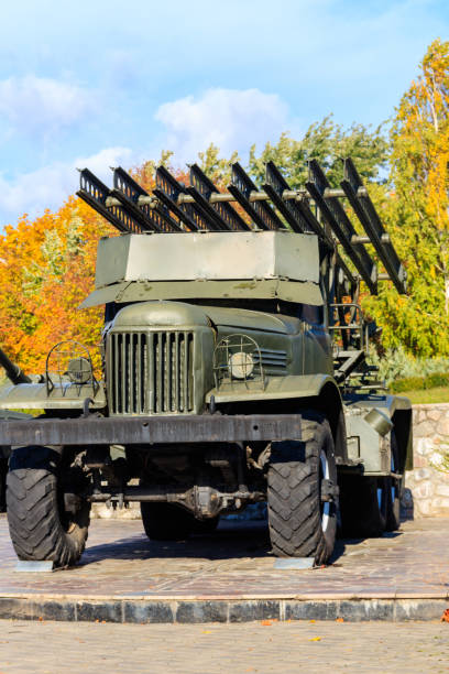 istock Katyusha multiple rocket launcher in Ukraine 1398604421