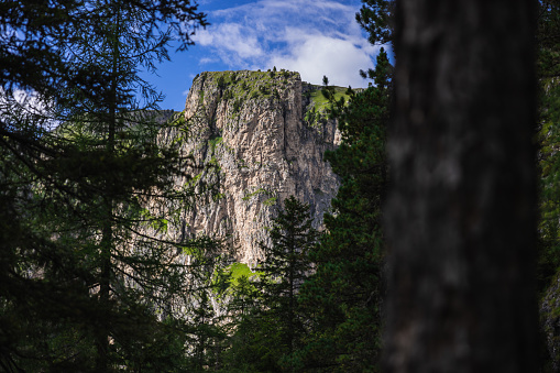 Outdoor iconic landscape on the Dolomites: from Puez park