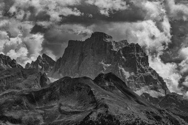 Outdoor iconic landscape on the Dolomites: from Puez park