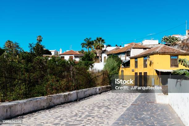 Traditional Houses In The Old Town Of Icod De Los Vinos Tenerife Stock Photo - Download Image Now