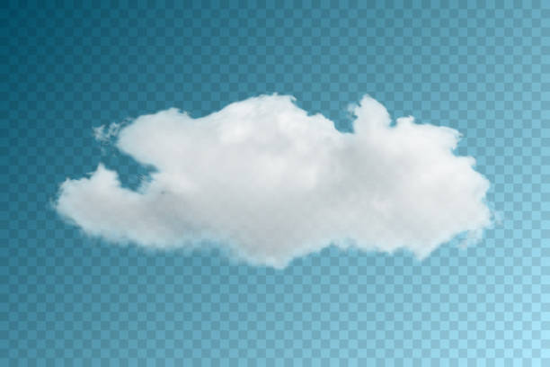 Realistic vector cloud, fog or smoke on transparent background Realistic vector cloud. Carefully layered and grouped for easy editing. Cloudscape stock illustrations
