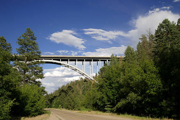 O Los Alamos Canyon Bridge - foto de acervo