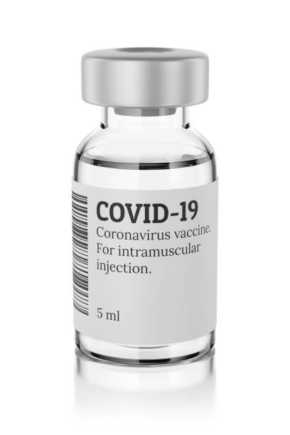 istock COVID-19 vaccine in glass vial isolated on white. 3D rendering. 1398607723