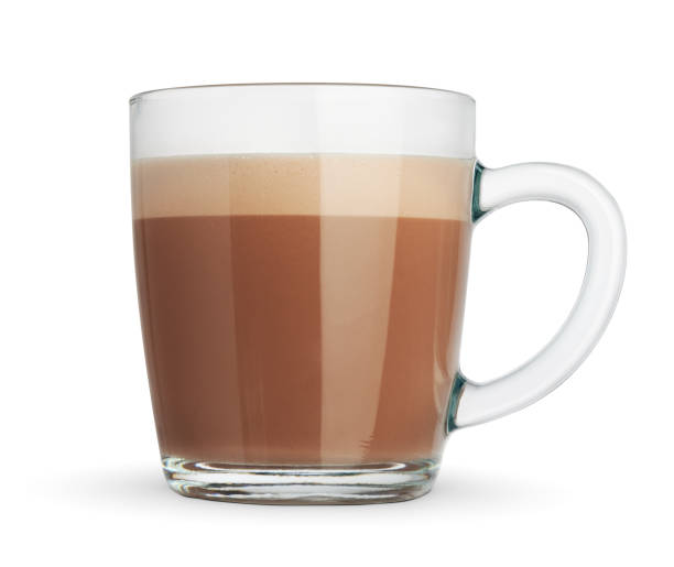 istock Natural cocoa drink with milk in a glass 1398611040