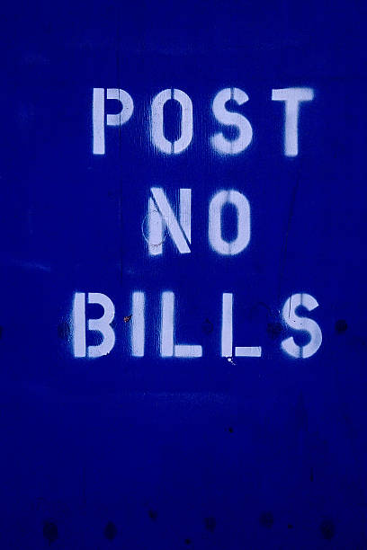 Post No Bills stock photo