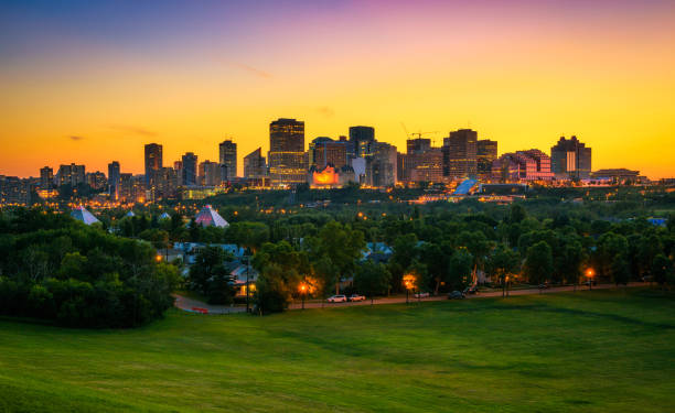 istock Sunset above Edmonton downtown in Canada from Gallagher Park 1398613288