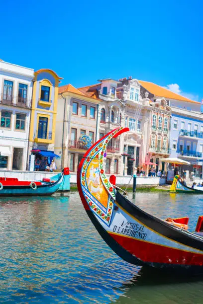 Photo of Traditional boat on the canal in Aveiro, Portugal