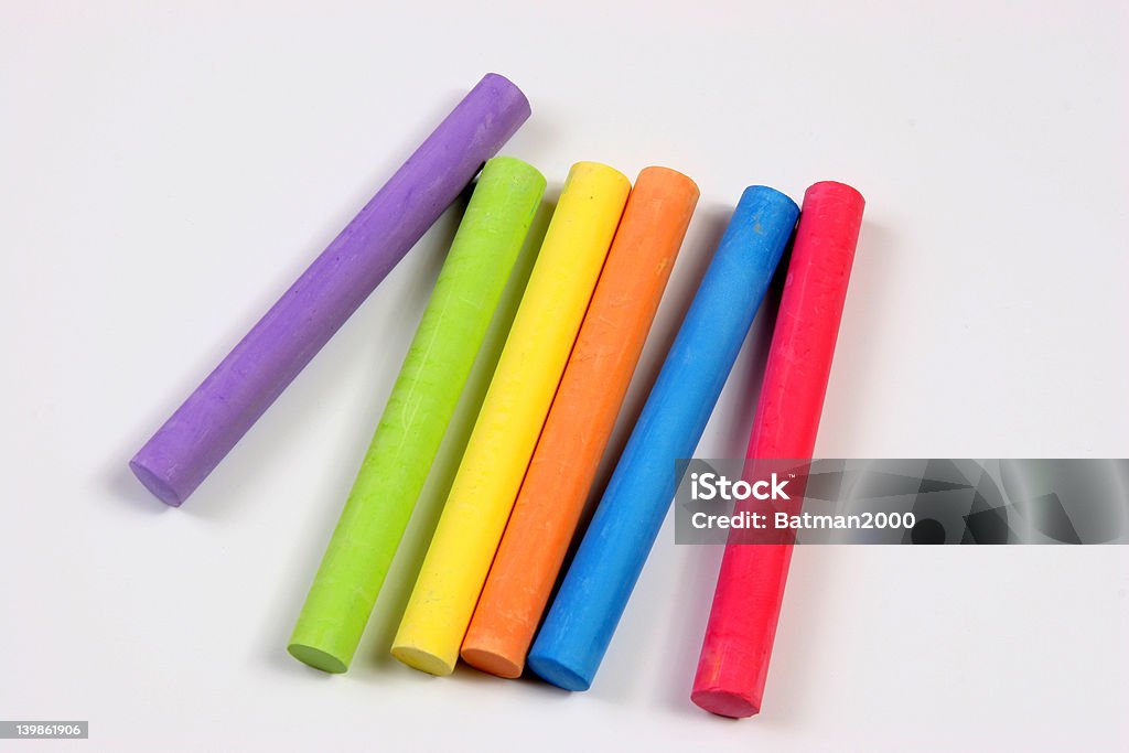 Farbige chalks vertikale - Lizenzfrei Kreide Stock-Foto