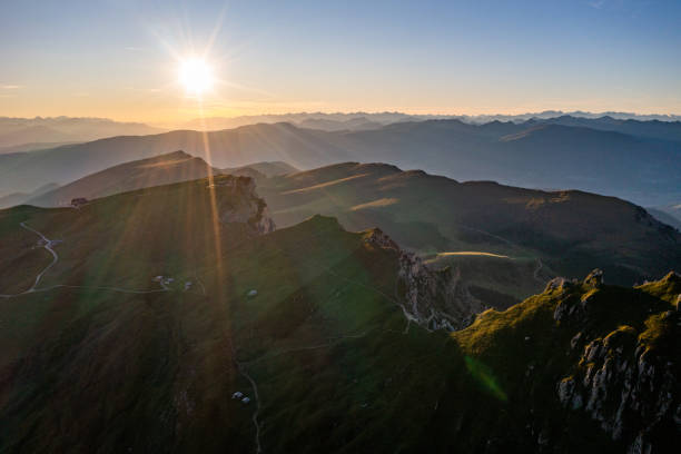 istock Italian alps in sunset. View from above. 1398623869