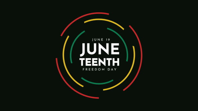 Juneteenth, Freedom Day background, card. 4k animation