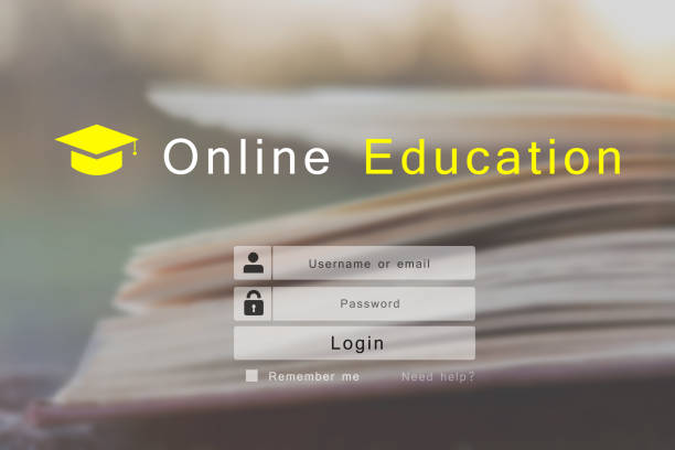istock E - learning concept, online education login or registration screen design 1398625304