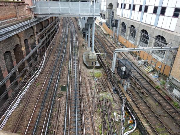 istock Multiple railways for tube in the daylight 1398632774