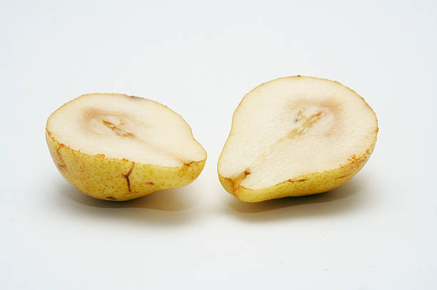 Half pear twice stock photo