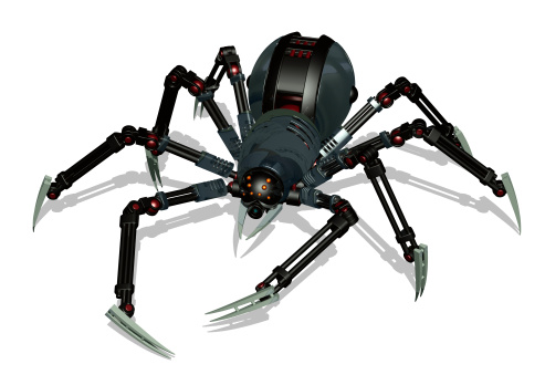 3D render of a robot spider.
