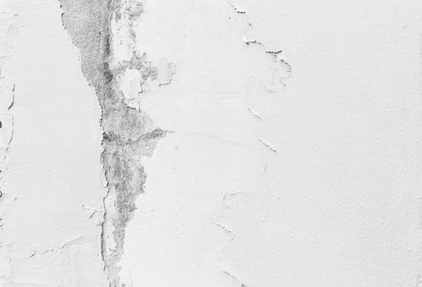 istock White concrete weathered wall with flaking paint background/textured. 1398637573