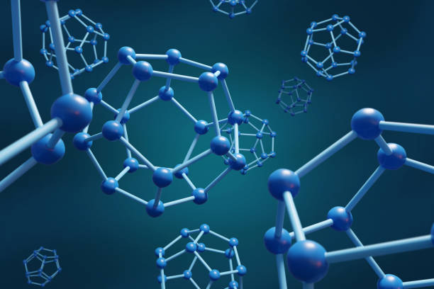 moleküle in form eines dodekaeders. 3d-illustration. - the polyhedron stock-fotos und bilder