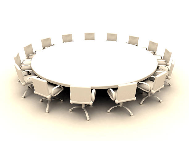 okrągły tabeli - table chair white curve zdjęcia i obrazy z banku zdjęć