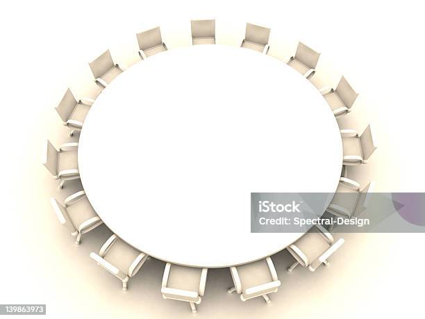 Tavolo Rotonda - Fotografie stock e altre immagini di Tavola rotonda - Tavola rotonda, Immagine generata al computer, Posto a sedere