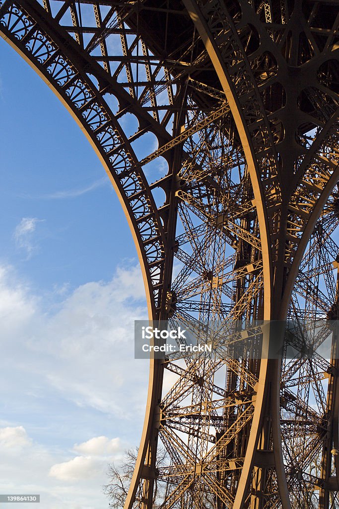 Eiffel tower detail Structure detail of the Eiffel tower - Paris, France Architecture Stock Photo