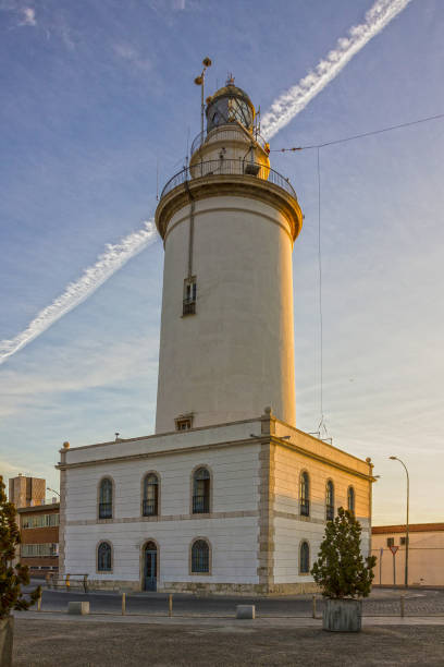 istock Lighthouse in Malaga town, Spain 1398644480