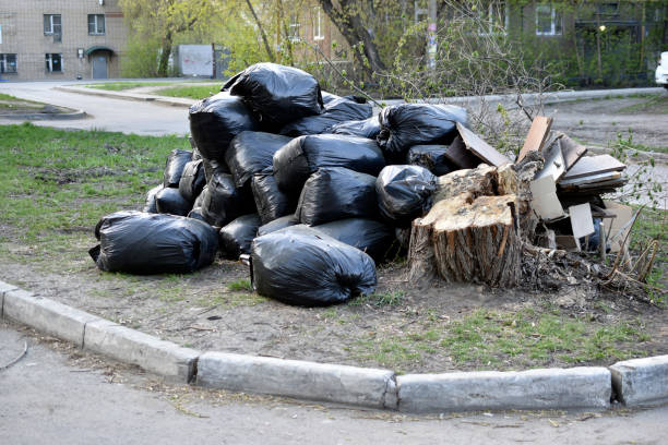 istock Black garbage bags after street cleaning 1398645025