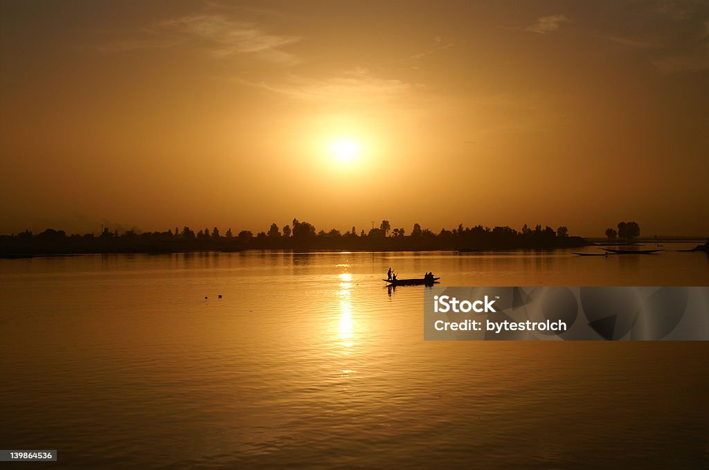 Sonnenuntergang in Mopti - Lizenzfrei Abenteuer Stock-Foto