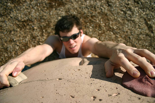 Wall Climbing stock photo