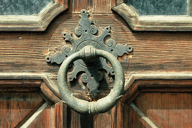Detail of an old door stock photo