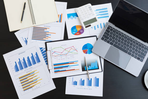 istock Chart document Business desk reports and analytics. Business Reports and Accounting Finance Ideas 1398651387