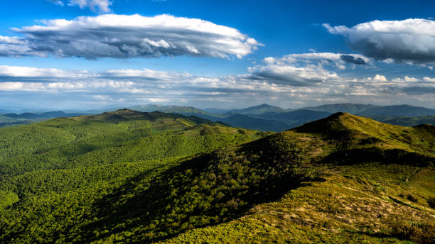 istock Spring mountain landscape. Bieszczady. Natural border between Poland and Ukraine. 1398651506