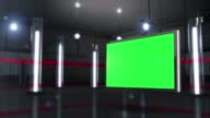 istock Virtual News Studio Set Green Screen 1398651982