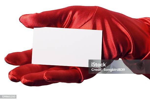 Blank Business Card Hers Stock Photo - Download Image Now - Glove, Satin, Adult