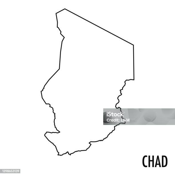Line Drawing Chad Chad Map Vector Line Illustration Stock Illustration - Download Image ...