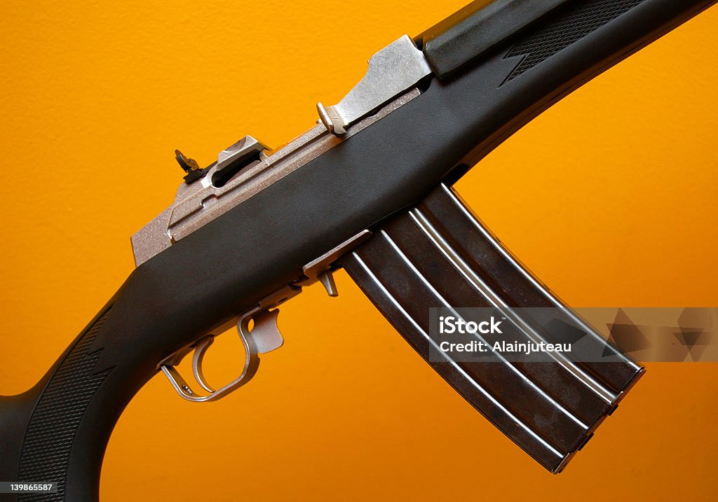 mini 14 rifle detalle. - Foto de stock de Acero inoxidable libre de derechos