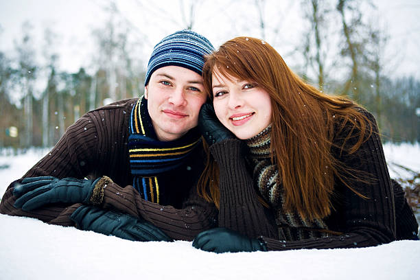 Happy young couple stock photo