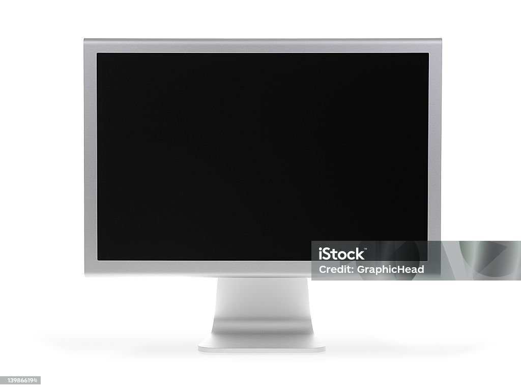 Flat Panel (LCD) Front shot of flat panel monitor (LCD). Contains clipping path. Box - Container Stock Photo