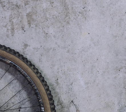 Close-up of a Mountainbik tire