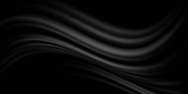 istock Smooth elegant black satin texture abstract background. Luxurious background design 1398662291