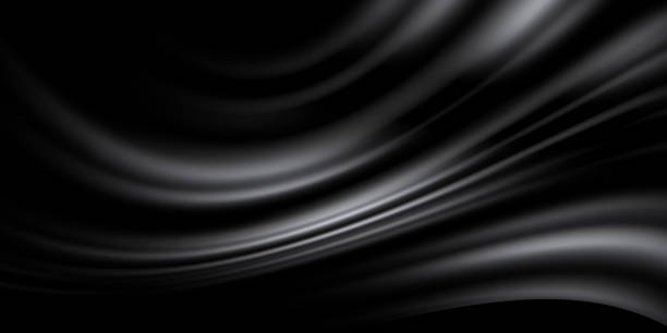 istock Smooth elegant black satin texture abstract background. Luxurious background design 1398662294