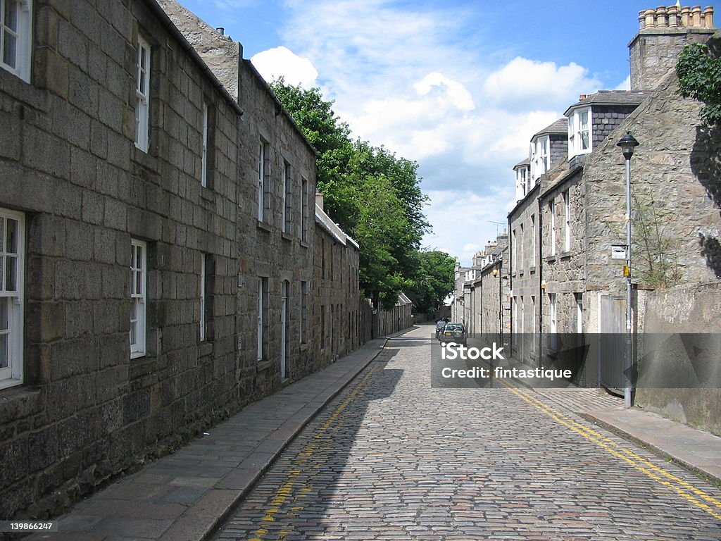 Aberdeen Street, Scotland granite building line an Aberdeen Street, Scotland Aberdeen - Scotland Stock Photo