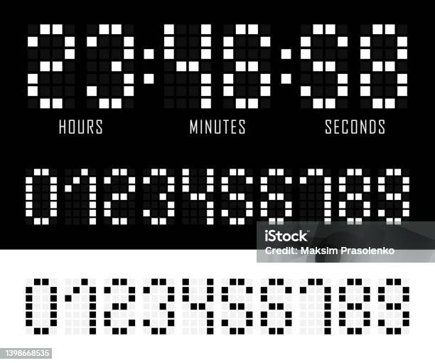 Countdown Website Vector Flat Template Digital Clock Timer Background ...