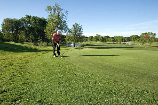 No campo de golfe - fotografia de stock